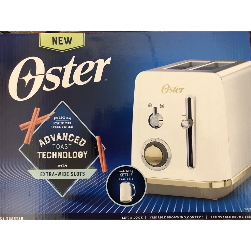 美國Oster都會經典厚片烤麵包機（鏡面白）