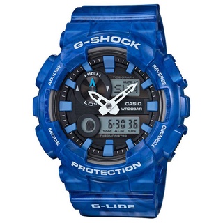 CASIO G-SHOCK GAX-100MA-2A 雙顯電子錶(藍)