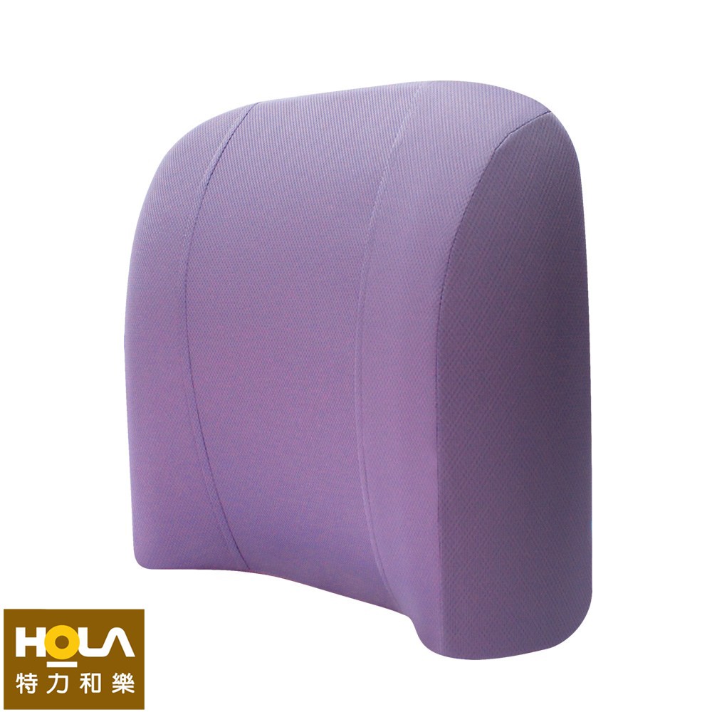 HOLA 高密度抗菌健康深曲線舒適腰墊紫色