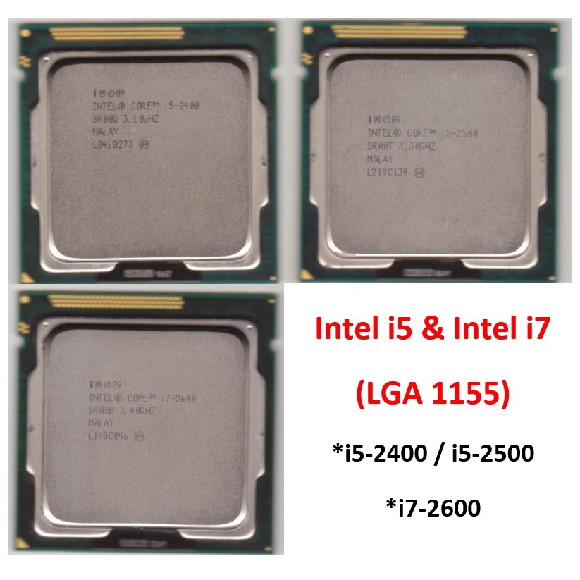 英特爾 i5-2400 / i5-2500 和英特爾 i7-2600(插座 LGA1155)