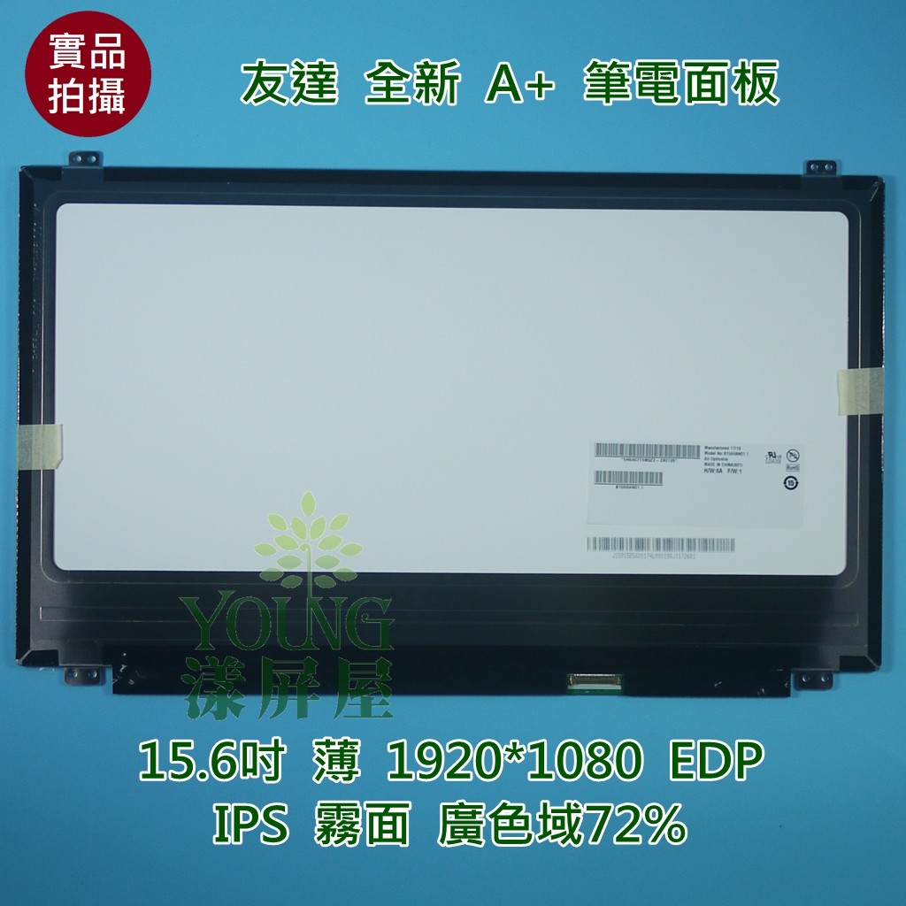 【漾屏屋】全新 A+ B156HAN01.1 B156HAN01.2 筆電面板 FHD IPS 霧面 廣色域72%