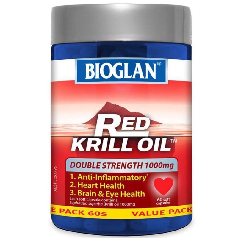 《小個兒代購》澳洲 BIOGLAN Red Krill Oil 紅磷蝦油膠囊1000mg - 60入