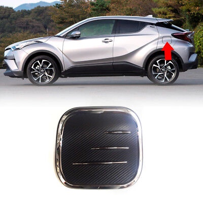 卡嗶車燈 適用於 Toyota C-HR 運動版油箱蓋 鍍+碳纖紋