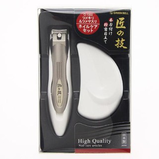 🎁現貨 日本製 匠之技 指甲剪 G-1002 綠鐘鍛造 頂級 指甲剪+磨甲器組