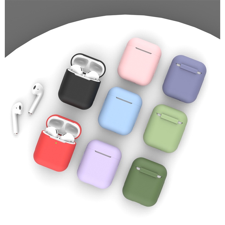 Airpods保護套2代1蘋果液態硅膠耳機ipod充電盒子airpods二代透明3代超薄軟套Airpodspro保護殼潮