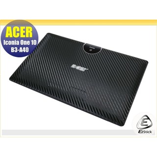 【Ezstick】ACER Iconia One 10 B3-A40 黑色卡夢紋機身貼 (平板機身背貼) DIY包膜