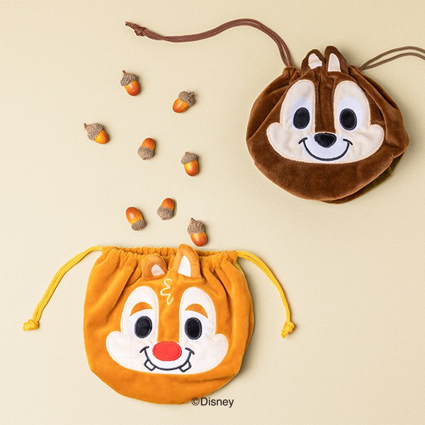 韓國大創 奇奇蒂蒂 系列 束口袋 收納包 花栗鼠 韓國代購 造型 週邊 迪士尼 正版授權