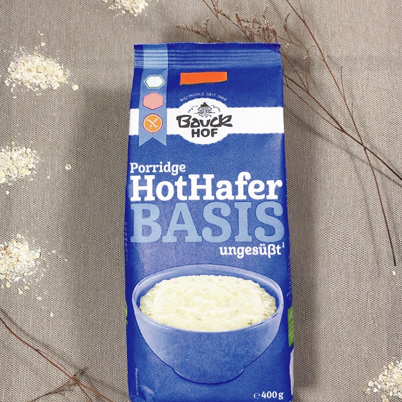 德國寶客BauckHof 無麩質能量燕麥粥(無蛋奶) HotHafer Basis 400g