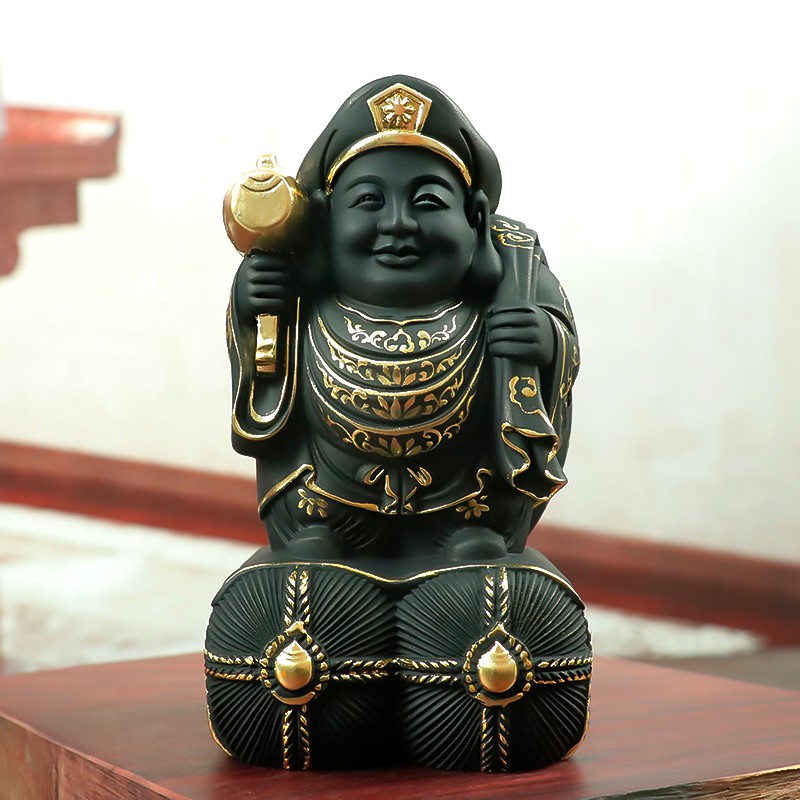 木雕擺件創意大黑天佛門護法神七福神財神送禮工藝品供奉佛像 蝦皮購物