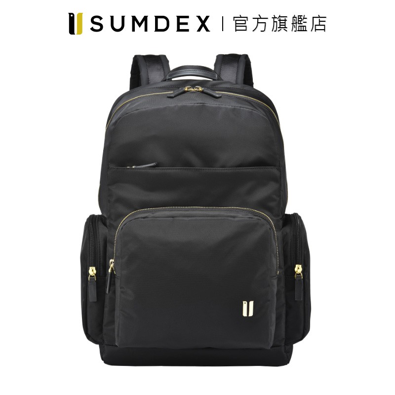 Sumdex｜都會商務雙層電腦後背包 NON-776BK 黑色 官方旗艦店