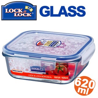 620ml樂扣微烤兩用玻璃保鮮盒(藍) LLG221 保鮮盒 玻璃保鮮盒