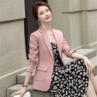粉色小西裝外套女秋季韓版設計感小眾氣質修身小個子女士西服上衣F3062B衣時尚