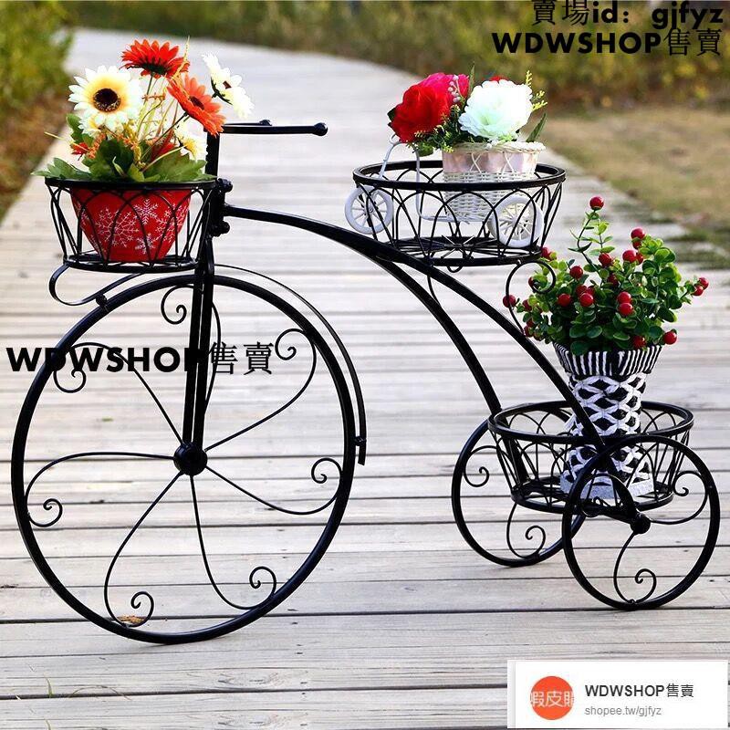 自行車花架室外鐵藝戶外庭院歐式裝飾簡約北意現代架子落地式單車 q60X