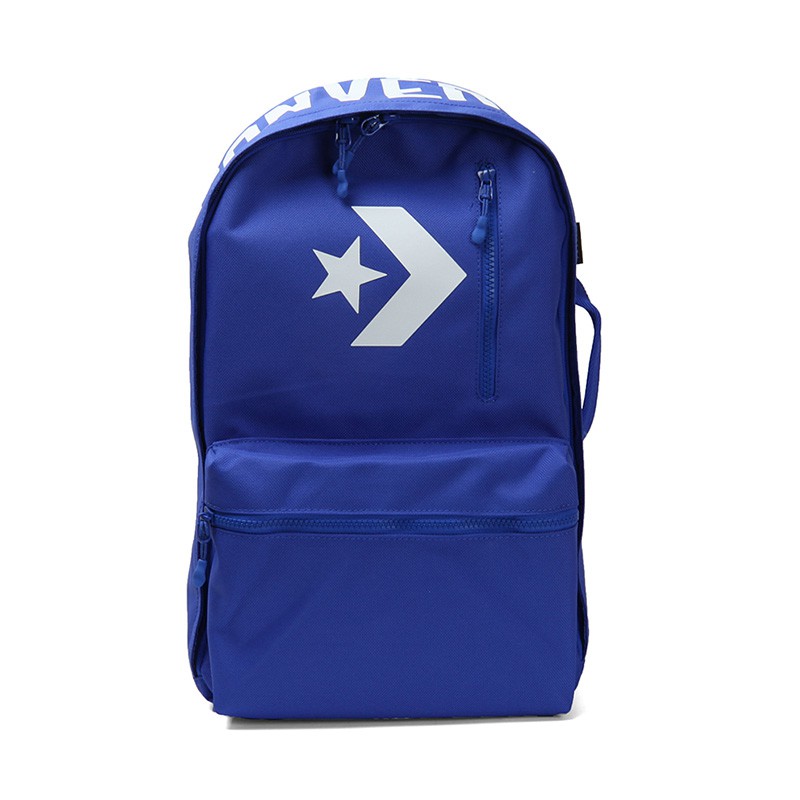Converse 藍 後背包 素面 夾層 學生 背包 書包 雙肩背 手提包 基本款 Logo