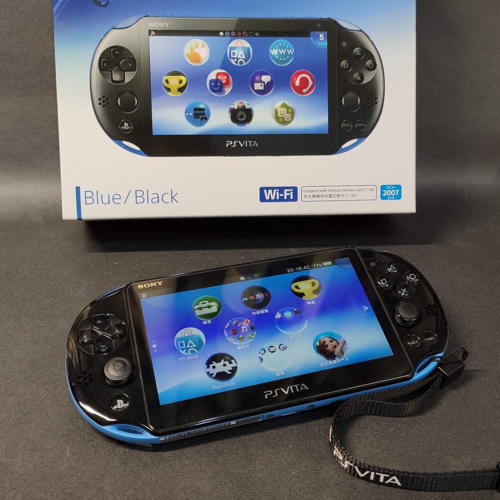 Sony Ps Vita 07 Psv 藍黑 附記憶卡 系統已改變革 蝦皮購物