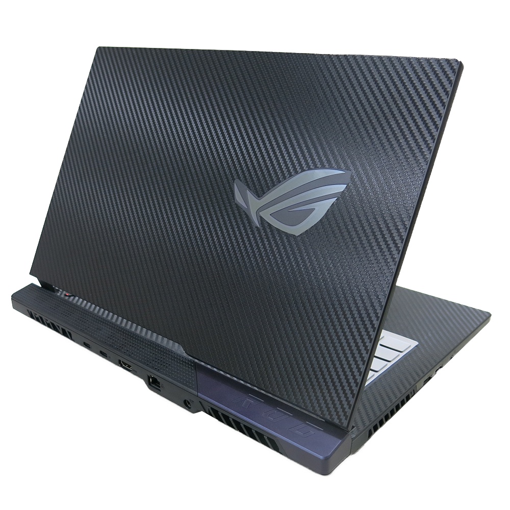 【Ezstick】ASUS ROG Strix G533 G533ZM 黑色卡夢紋機身貼 (含上蓋貼、鍵盤週圍貼)共二張