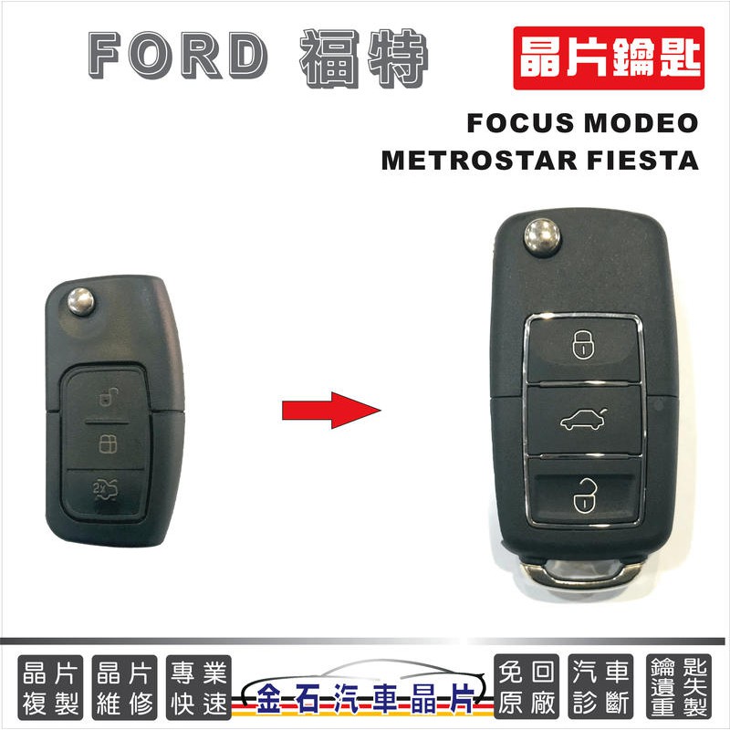 FORD 福特 FOCUS MK2 MODEO METROSTAR FIESTA 配汽車鑰匙 晶片鑰匙 打鑰匙 配鎖