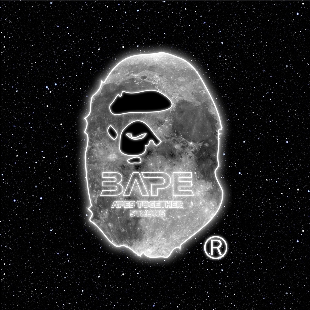 預購 中秋節限定 反光材質BAPE APE HEAD MOON COLLECTION 中秋