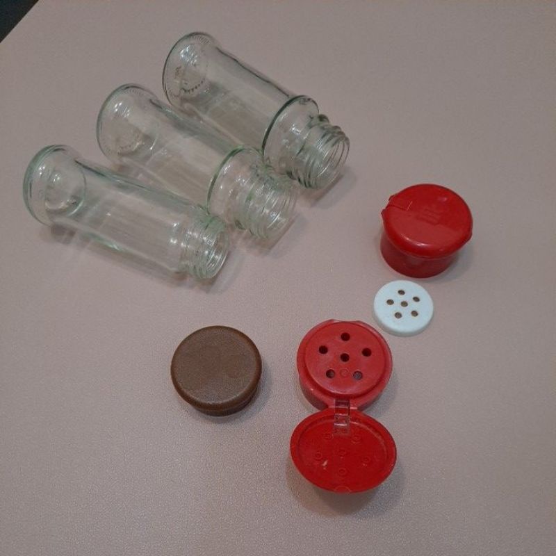 胡椒罐，小玻璃罐，3個，簡單清洗，環保