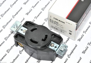 美國 COOPER AHL630R 30A 250V NEMA L6-30R Twist-Lock 防鬆脫插座