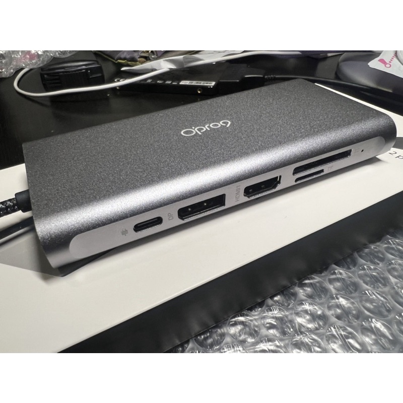 Opro9 USB-C 12合1多功能轉接器,三螢顯示,PD100W充電,HDMI*2