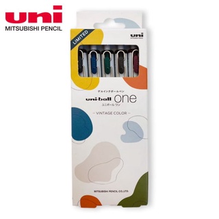 ※鋆綺※uni三菱 限量UNI-BALL ONE●復古色 鋼珠筆0.38mm五色套組■ 絕版色