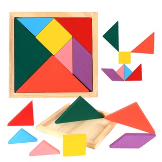 七巧板 益智拼圖玩具 木製七巧板 拼板玩具 團康親子玩具