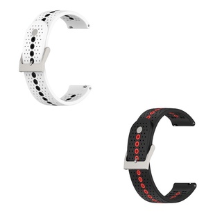 【運動矽膠錶帶】華米 Amazfit Bip 3 / Bip 3 Pro 錶帶寬度 20mm 雙色 透氣 錶扣式 腕帶