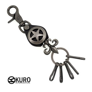 KURO-SHOP 五角星星 百合三花瓣 鑰匙圈