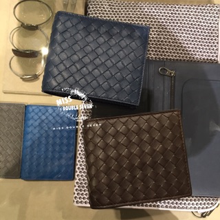 BV 皮夾 BOTTEGA VENETA 經典編織款八卡短夾 男夾 皮夾❤棕色 深藍 大象灰