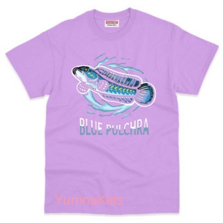 Chana Fish Predatory 兒童 T 恤藍色 1-10 歲
