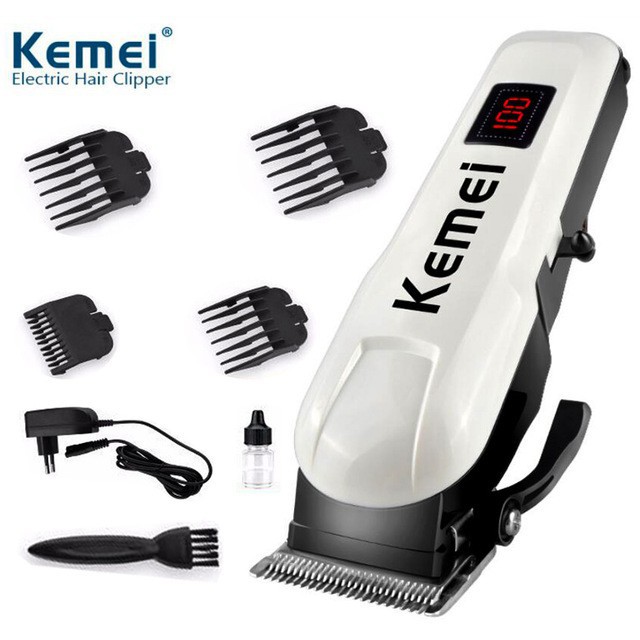 KEMEI 科美充電式電動理髮剪剪機專業液晶顯示理髮器無繩電動理髮器