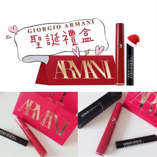 禮盒/情人節禮物*現貨★全新正貨/GIORGIO ARMANI GA 奢華絲絨訂製唇萃#400 紅管+睫毛膏精巧版 送禮