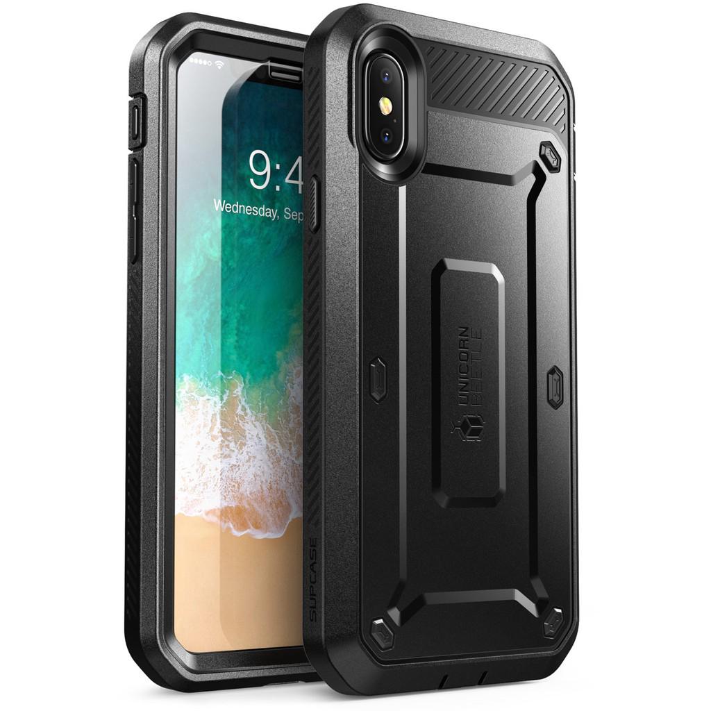 Supcase iPhone X/Xs 皮套夾保護套帶屏幕保護膜