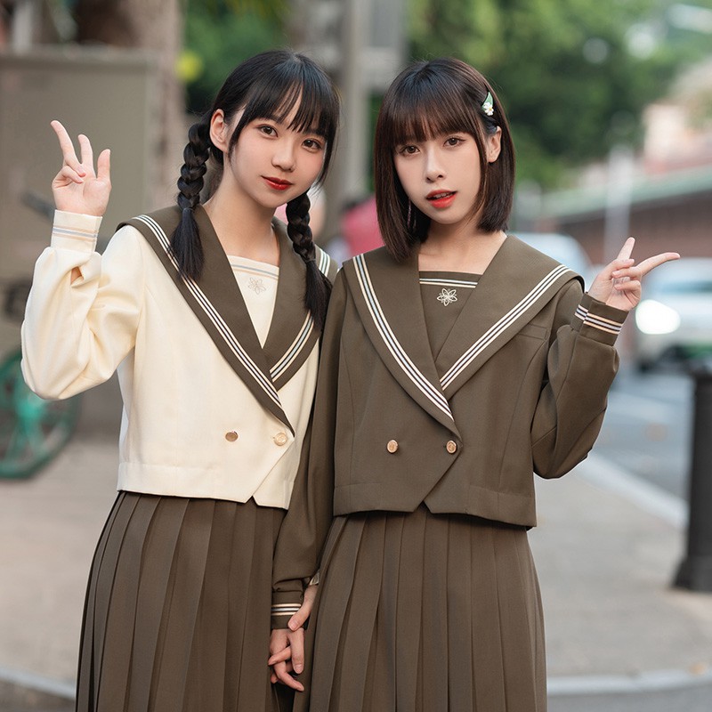 梗豆物語 冬季新品原創 松野 Jk制服冬服名古屋襟水手服to Y 蝦皮購物
