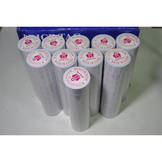 【中華通路】銷貨必用(AG32509) (單排8位數中文標籤紙一箱10條=100小捲)標籤機貼紙 打標機貼紙標價機貼紙批