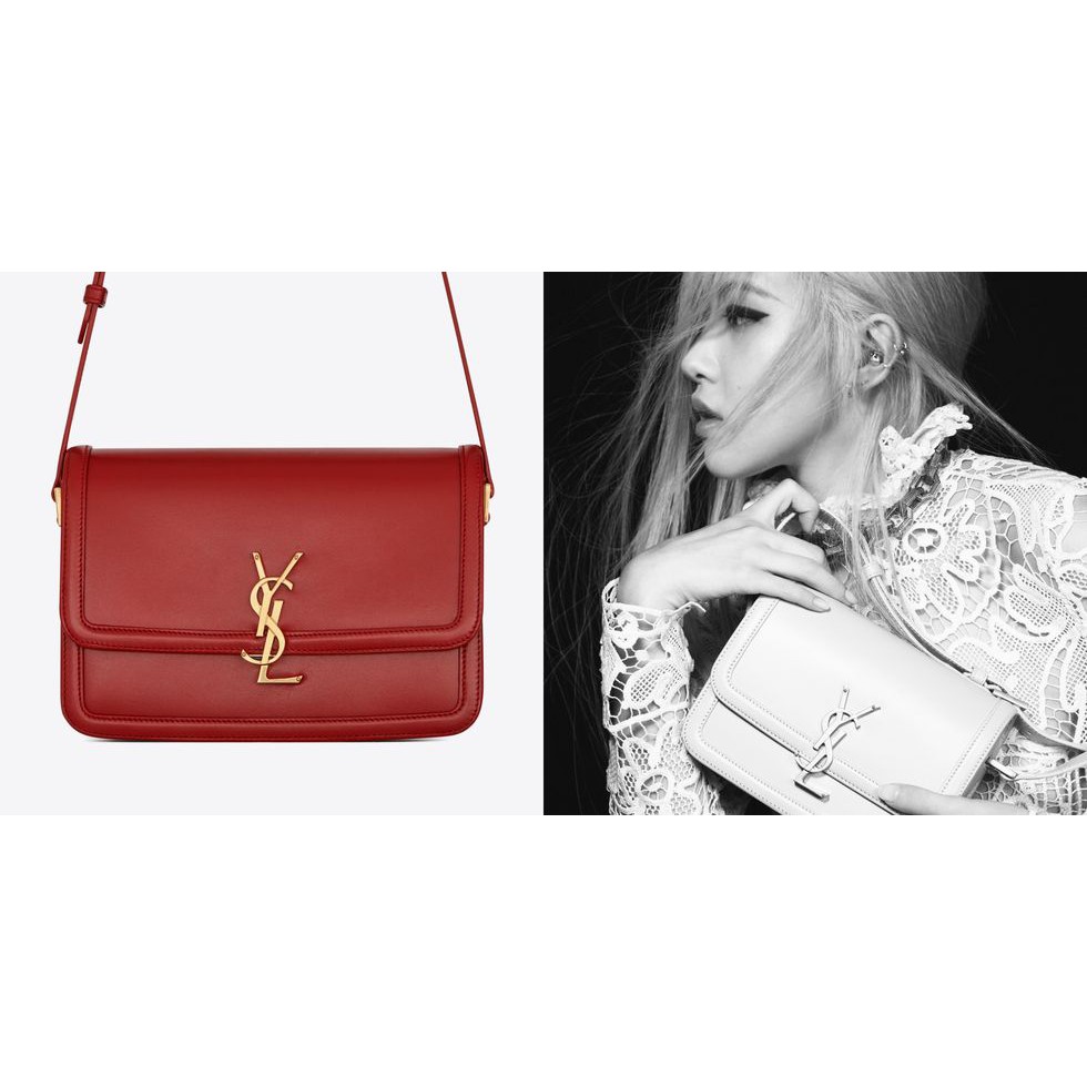 Ysl 新款方包saint Laurent Solferino Box 聖羅蘭皮革中號肩背包小方包 蝦皮購物