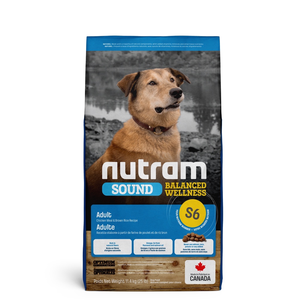 紐頓Nutram-成犬均衡健康系列S6 雞肉+南瓜配方 11.4Kg