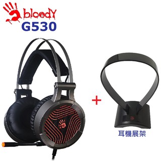 【A4 雙飛燕】G530 + H-501F 遊戲耳機+耳機展架 [富廉網]