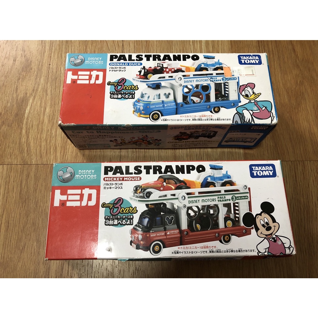 免運 全新未使用&lt;盒損品出清&gt; TOMICA 多美 Plastranspo 迪士尼 雙層運輸車 貨櫃車 唐老鴨 米奇