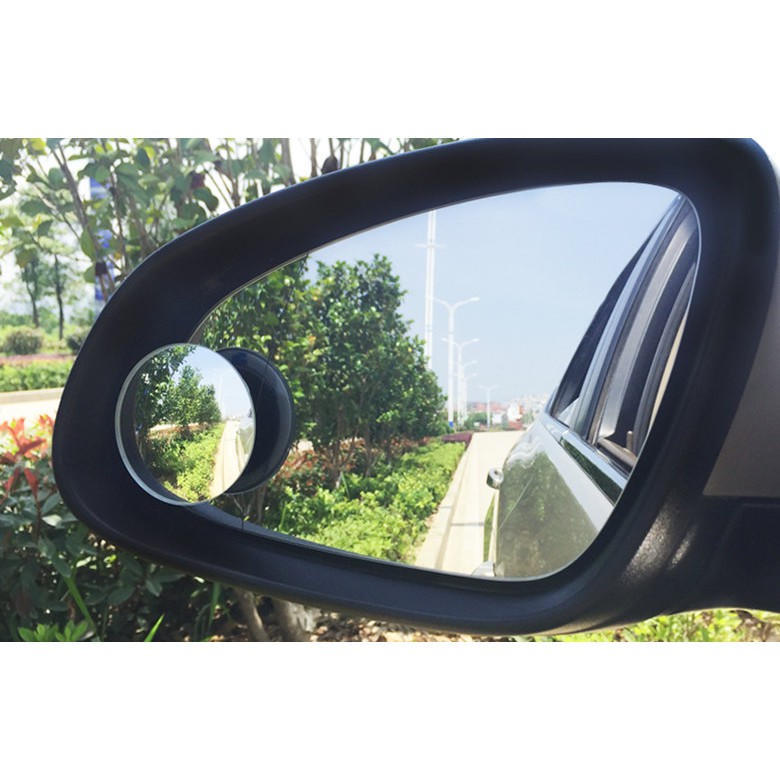 車用後照鏡 小圓鏡 一組兩個 汽車後視鏡 廣角 防死角盲點 超車防碰撞 可旋轉調角度 輔助鏡安全凸鏡 無邊框小圓鏡防盲點