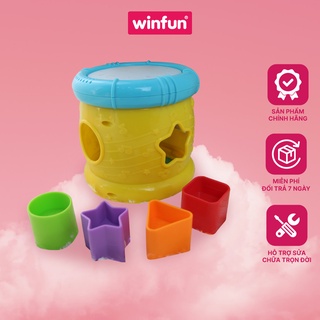 Winfun 0748 積木玩具鼓,感官開發玩具,適合兒童學習用於英文字母和數字