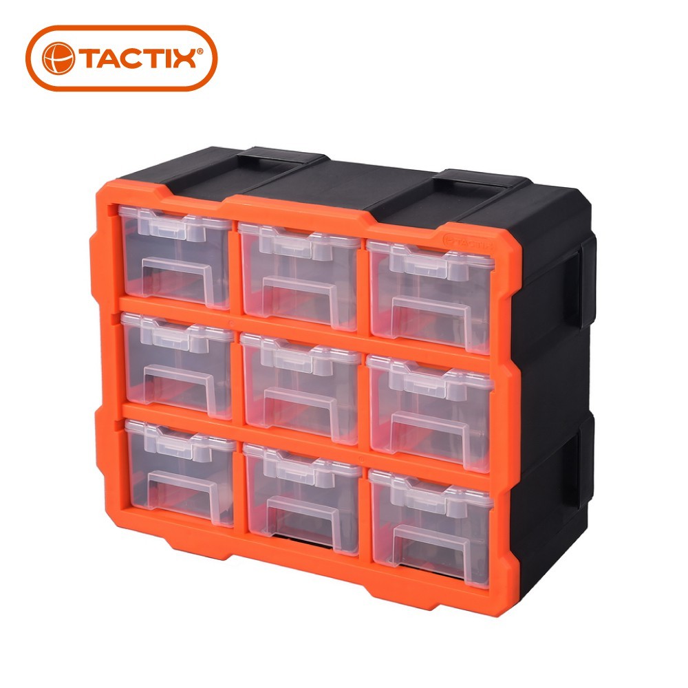 含稅TACTIX TX-0674 系統式 透明 抽屜型九宮格 收納盒套裝 9小盒含外箱 分隔盒 透明抽屜盒收納盒 零件盒