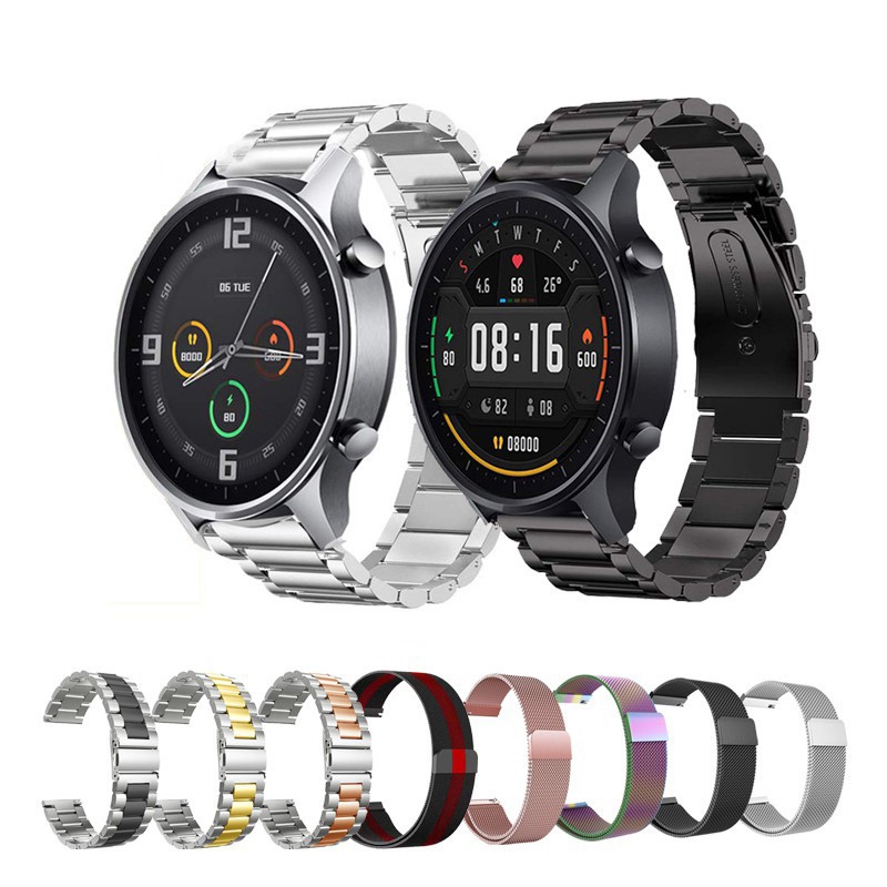 小米 Color運動手錶錶帶華米 Amazfit GTR47mm/gtr2/gts2錶帶金屬不銹鋼快拆替換錶帶