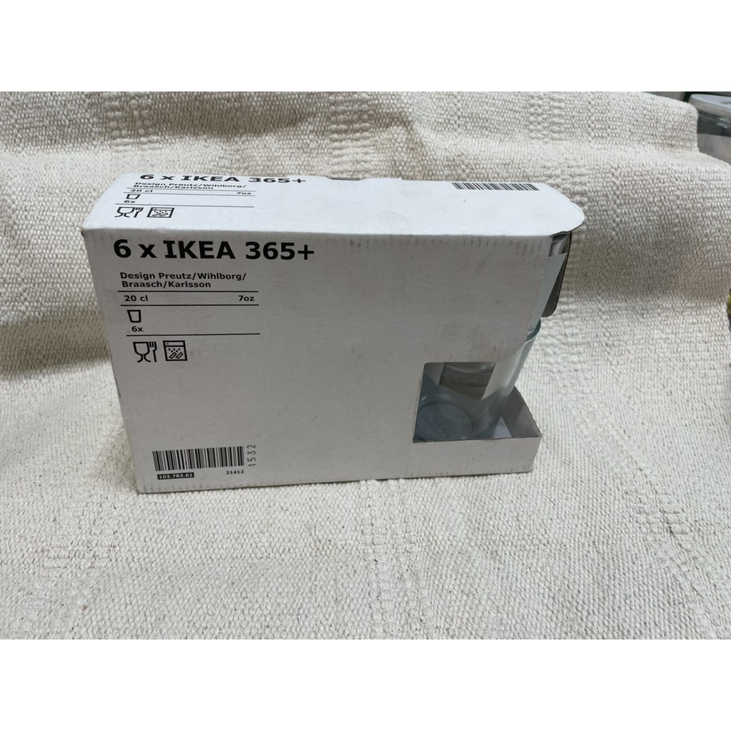 IKEA365+ 透明玻璃杯一組6入(20 厘升) 7oz