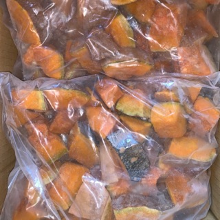全家冷凍超取限重10公斤，滿額1500元即黑貓低溫免運費 🌽誼美冷凍食品行🥦1公斤裝冷凍南瓜塊