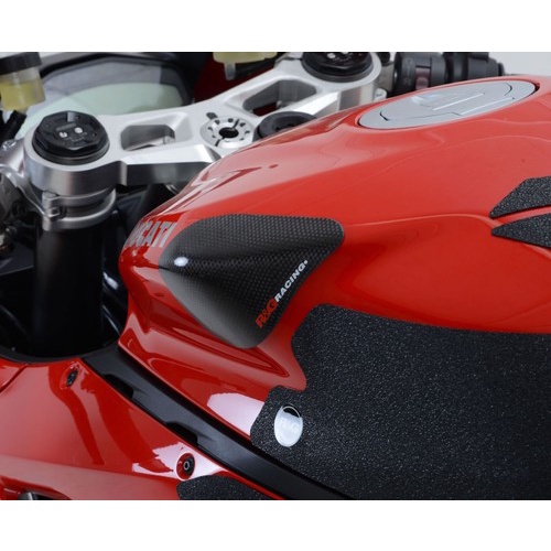 【R&amp;G RACING】預訂 Panigale V2 碳纖維油箱/車尾護蓋 平衡端子 防倒球 排氣管護塊 加大側柱座