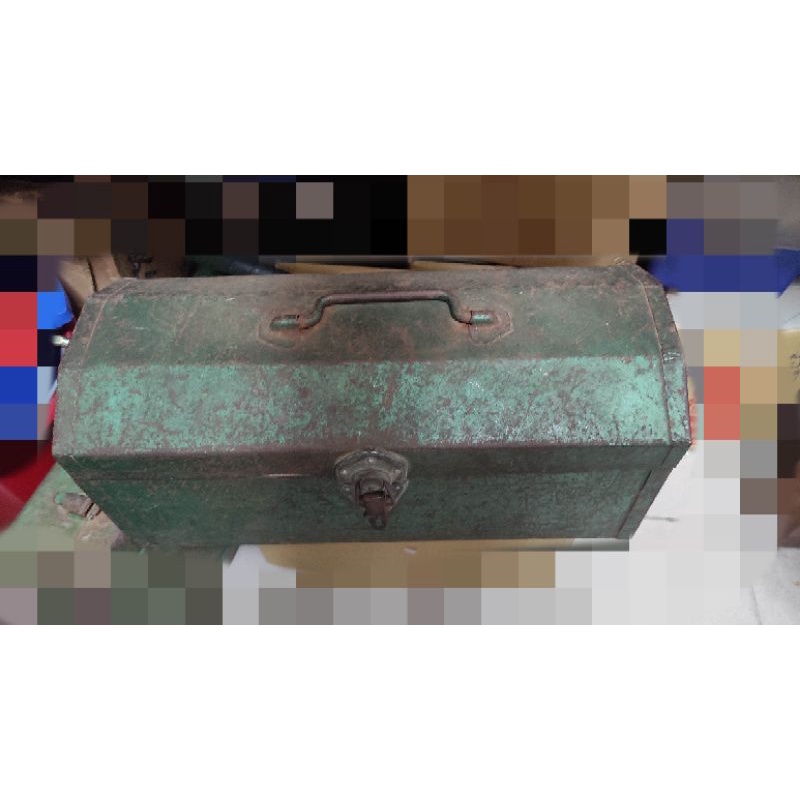 懷舊 老物件 鐵箱 工具箱 鐵製 復古件 古件 需修復