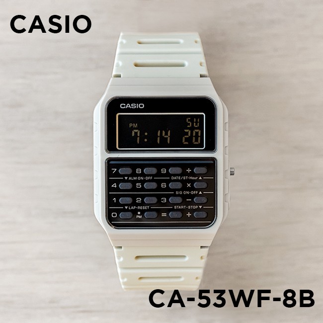 金台鐘錶】CASIO 卡西歐復古計算機電子錶(黑色的反轉液晶) (米白X黑 金台鐘錶】CASIO 卡西歐復古計算機電子錶(黑色的反轉液晶) (米白X黑