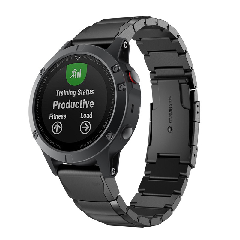 佳明 Garmin Fenix 6 pro/5 plus/Forerunner 935/945金屬錶帶一株鏈式快拆錶帶